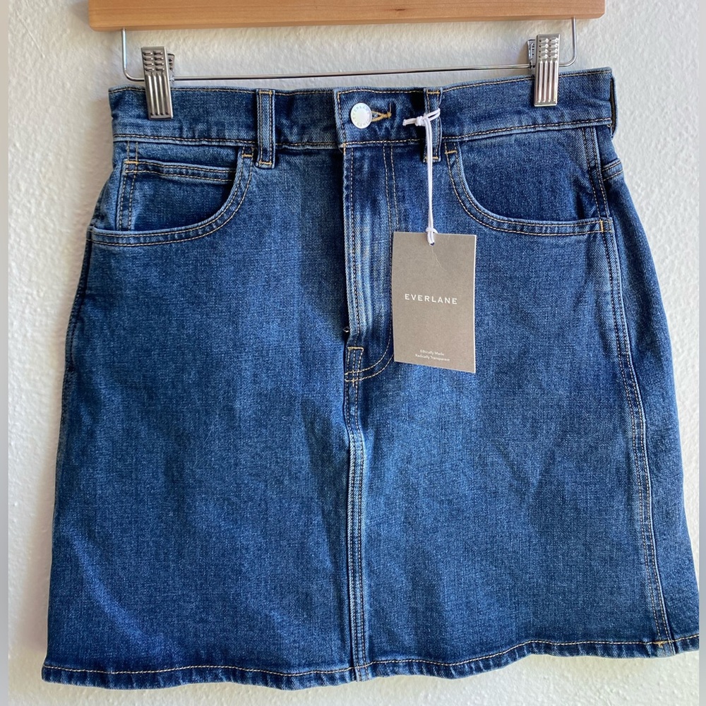 EVERLANE The Way-High Jean Skirt — size 27 — sold out online!